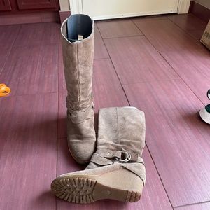 ASH suede wedge boots